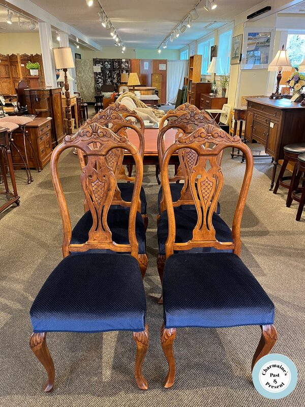 ELEGANT SET OF SIX ANTIQUE CARVED HIGH BACK CHAIRS...$749.00