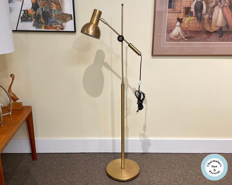 FANTASTIC MID-CENTURY MODERN BRASS FLOOR LAMP...$449.00