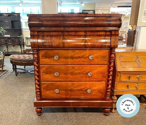 OUTSTANDING SCOTTISH ANTIQUE MAHOGANY CHEST OF DRAWERS C.1860S...$899.00