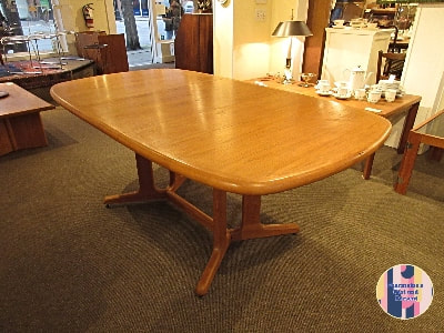 GORGEOUS HIGH QUALITY TEAK TABLE WITH ONE LEAF...$1200.00