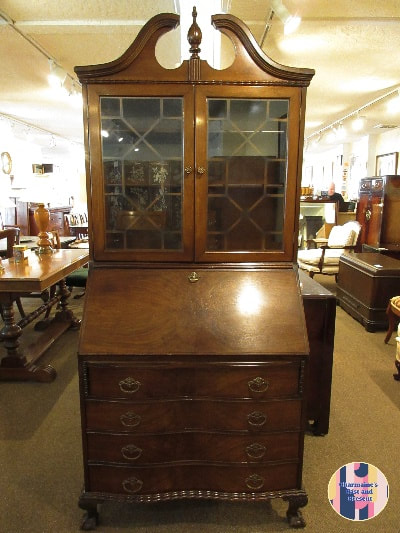 GORGEOUS VINTAGE SECRETAIRE WITH PAW FEET AND HIDDEN COMPARTMENTS...$649.00