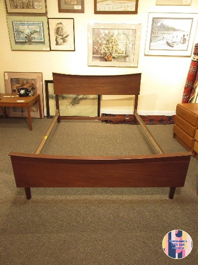 BEAUTIFUL MID-CENTURY MODERN SOLID TEAK DOUBLE BED...$299.00