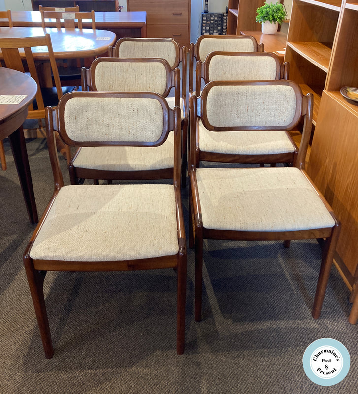 AMAZING SET OF 6 ROSEWOOD CHAIRS BY JONANESS ANDERSEN FOR D-SCAN...$2000.00