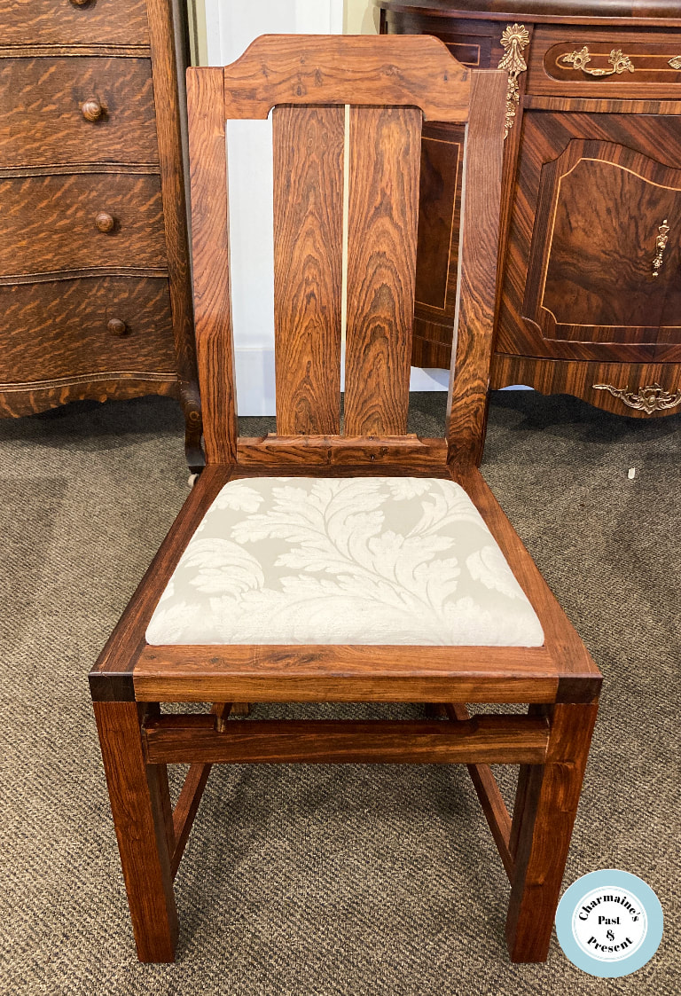 GORGEOUS SOLID WOOD AND INLAID CHAIR FROM SOUTH AFRICA...$299.00