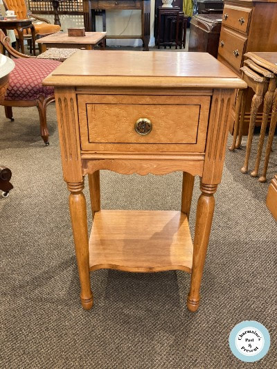 SWEET VINTAGE SIDE TABLE WITH DRAWER & LOWER SHELF...$179.00