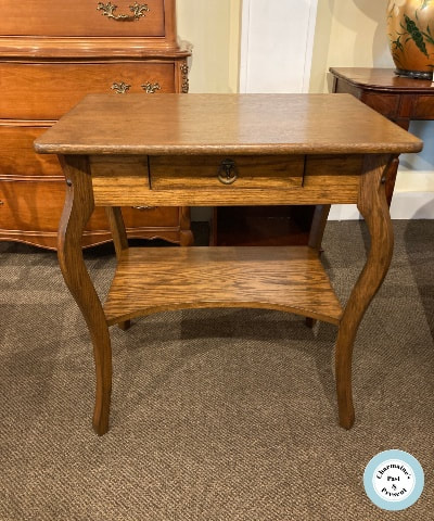 LOVELY VINTAGE SIDE TABLE WITH DRAWER AND LOWER SHELF...$349.00