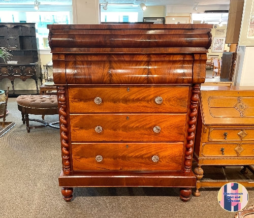 OUTSTANDING SCOTTISH ANTIQUE MAHOGANY CHEST OF DRAWERS C.1860S...$1249.00