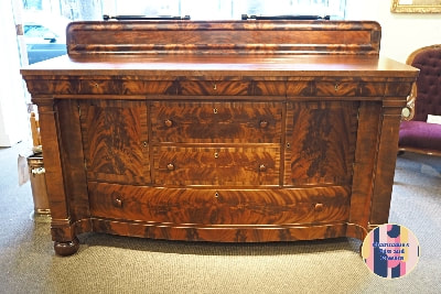 STUNNING ANTIQUE FLAMED MAHOGANY SIDEBOARD...$899.00