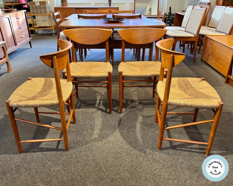 EXQUISITE SET OF FOUR TEAK CHAIRS BY PETER HVIDT (MODEL 316)...$2500.00