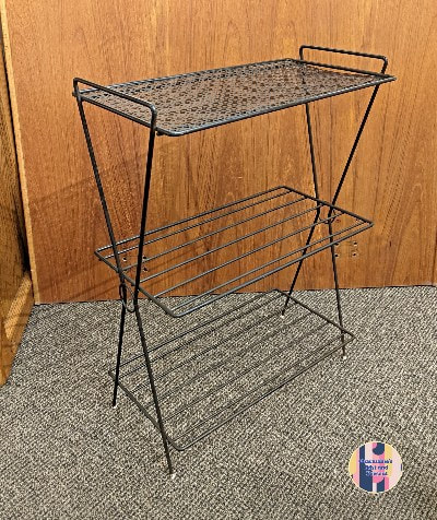 DARLING 1950s ATOMIC STYLE WIRE SHOE RACK...$99.00