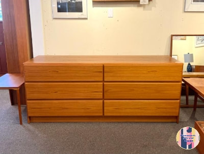 AMAZING MID-CENTURY MODERN TEAK DRESSER BY CANADIAN DESIGNER MOBICAN (TWO AVAILABLE)...$999.00 