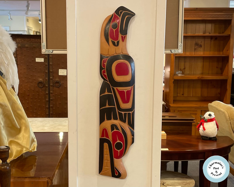 STUNNING "WOLF AND EAGLE" CARVING BY B.C. ARTIST DAVID LOUIS...$300.00